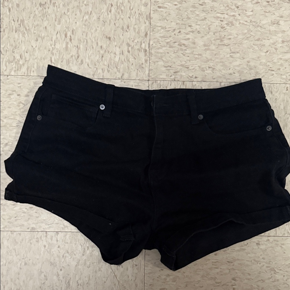 Black Jean shorts